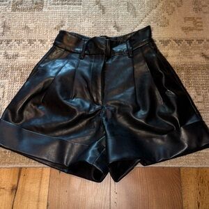 Aritzia Wilfred leather shorts